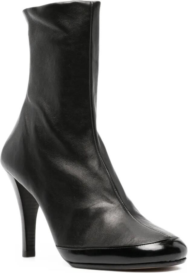 Jude Luna ankle boots black stretch and brushed leather Zwart - Foto 2