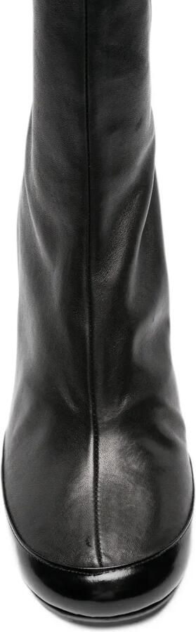 Jude Luna ankle boots black stretch and brushed leather Zwart - Foto 4