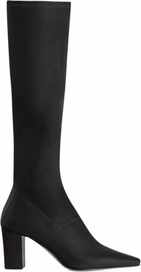 Jude Memo square-toe knee boots Zwart