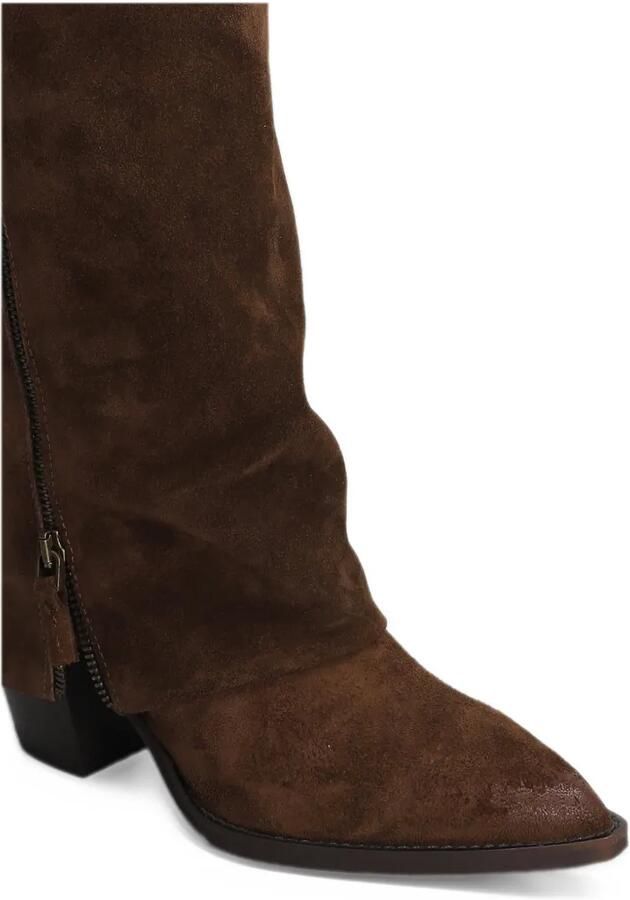 Julie Dee buckle-detail suede boots Bruin - Foto 2