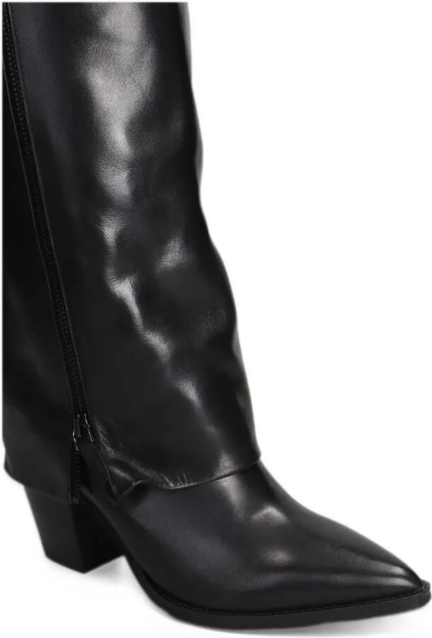 Julie Dee buckled fold-over boots Zwart - Foto 2