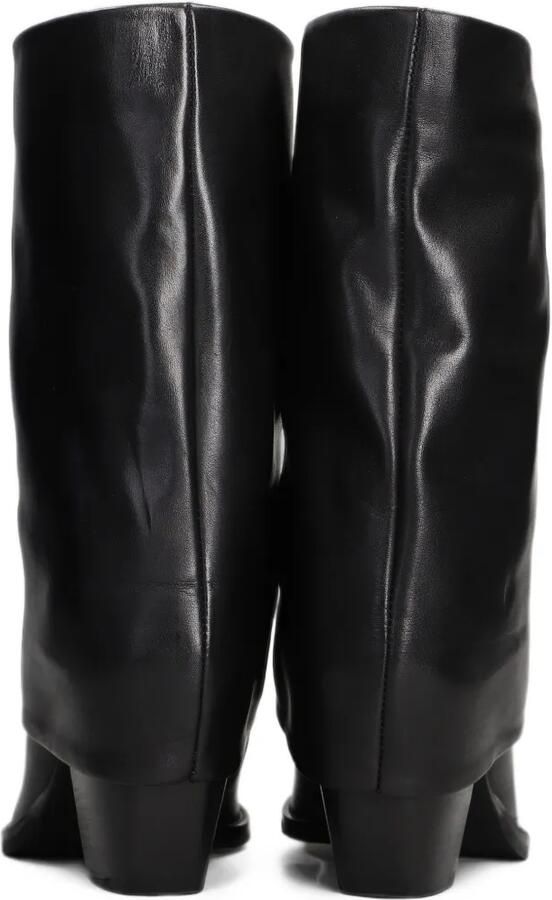 Julie Dee foldover pointed-toe ankle boots Zwart - Foto 5