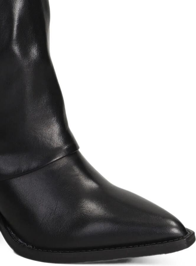 Julie Dee foldover pointed-toe ankle boots Zwart - Foto 4