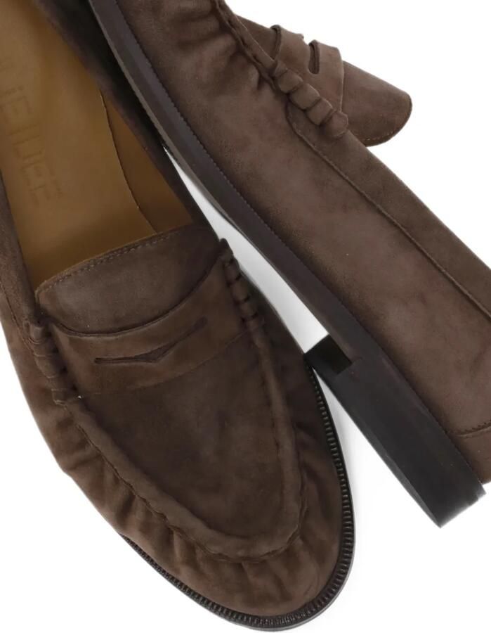 Julie Dee gathered suede loafers Bruin - Foto 2