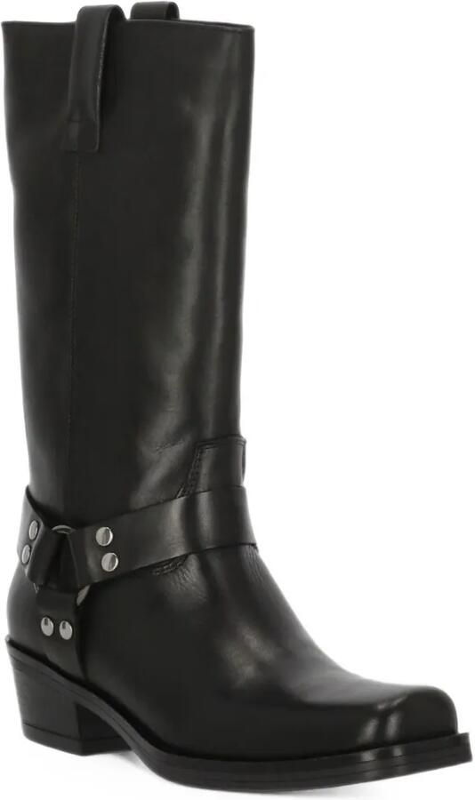 Julie Dee harness-detail leather boots Zwart - Foto 4