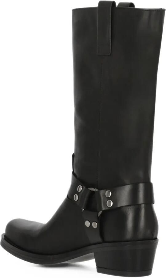 Julie Dee harness-detail leather boots Zwart - Foto 3