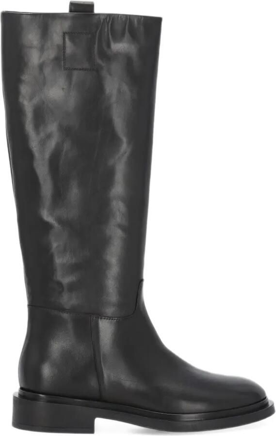 Julie Dee knee-length leather boots Zwart