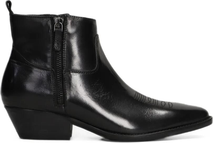 Julie Dee leather ankle boots Zwart