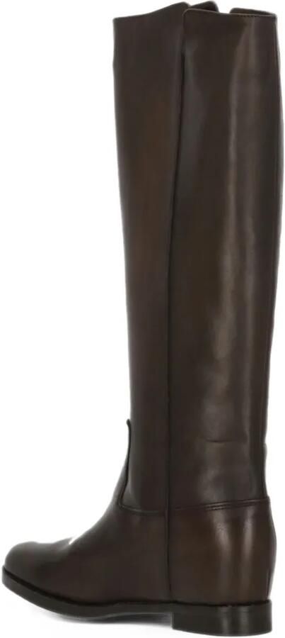 Julie Dee leather knee-high boots Bruin - Foto 4
