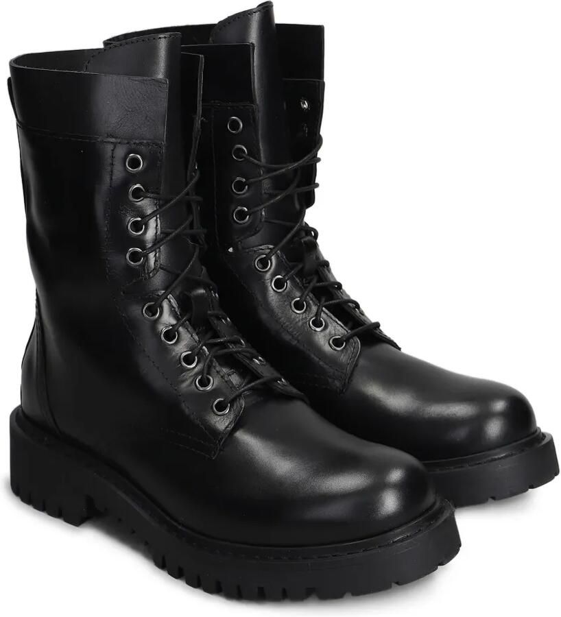 Julie Dee Leren combat boots Zwart - Foto 2
