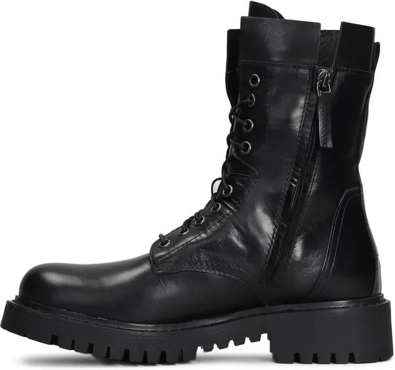 Julie Dee Leren combat boots Zwart - Foto 4