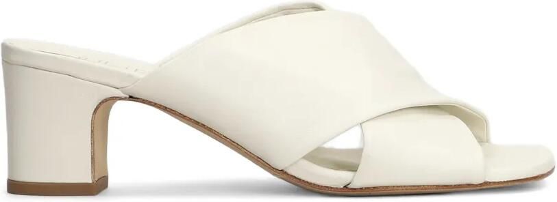Julie Dee Leren muiltjes Beige