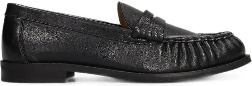 Julie Dee Penny loafers met ruches Zwart