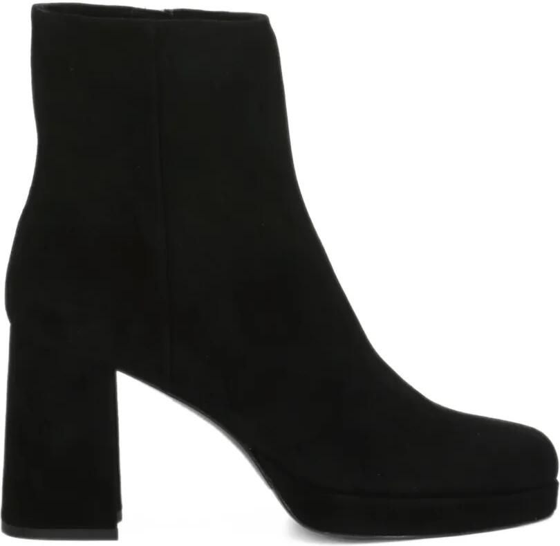 Julie Dee platform suede ankle boots Zwart