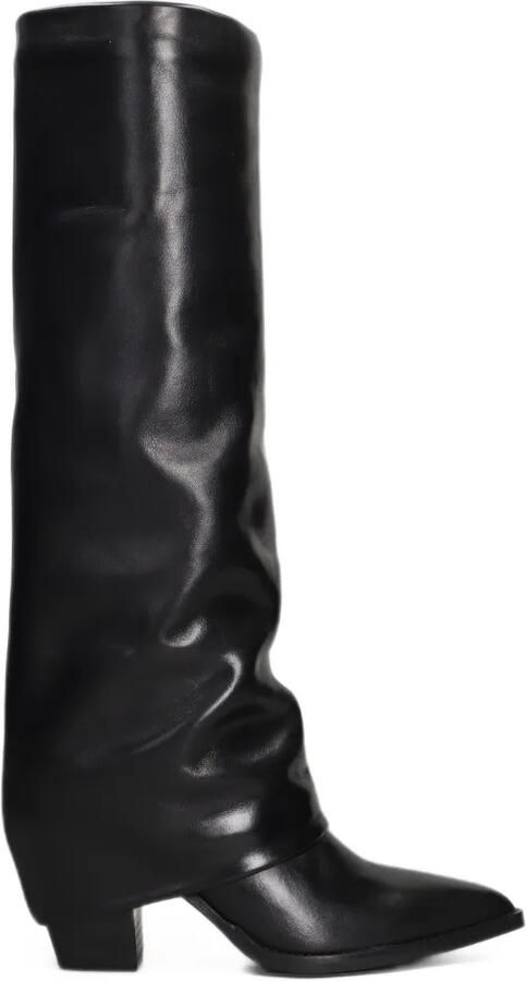 Julie Dee pointed-toe gaiter boots Zwart