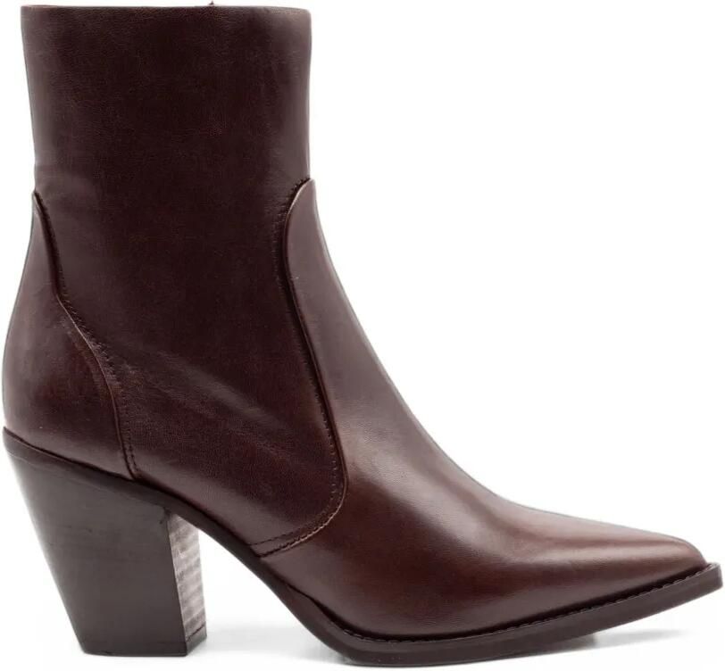 Julie Dee pointed-toe leather ankle boots Bruin