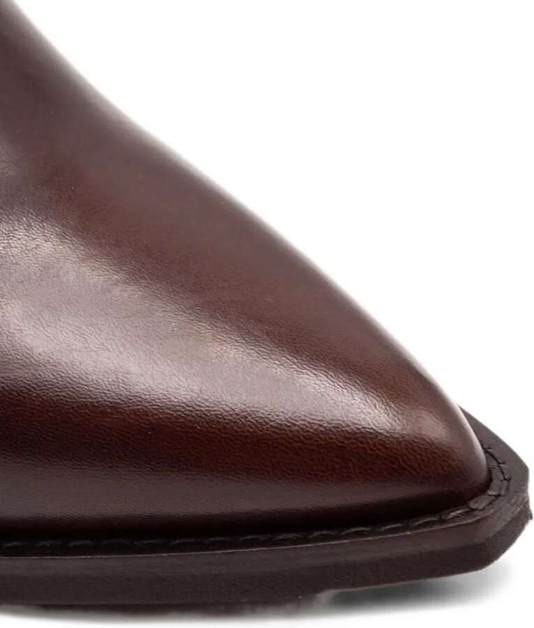 Julie Dee pointed-toe leather ankle boots Bruin - Foto 4