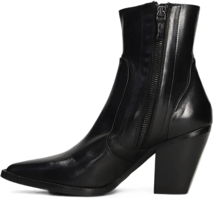 Julie Dee pointed-toe leather boots Zwart - Foto 3