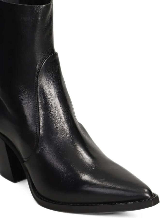 Julie Dee pointed-toe leather boots Zwart - Foto 5