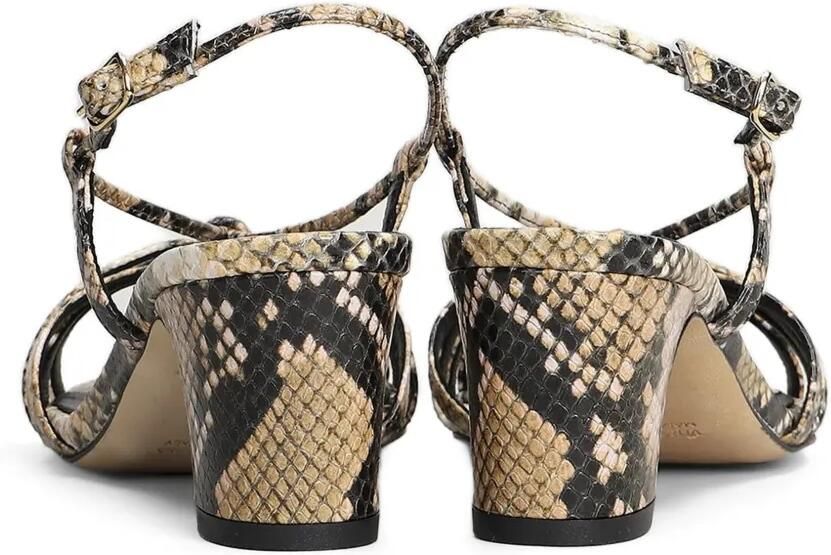 Julie Dee Sandalen met bandjes en pythonprint Beige - Foto 4