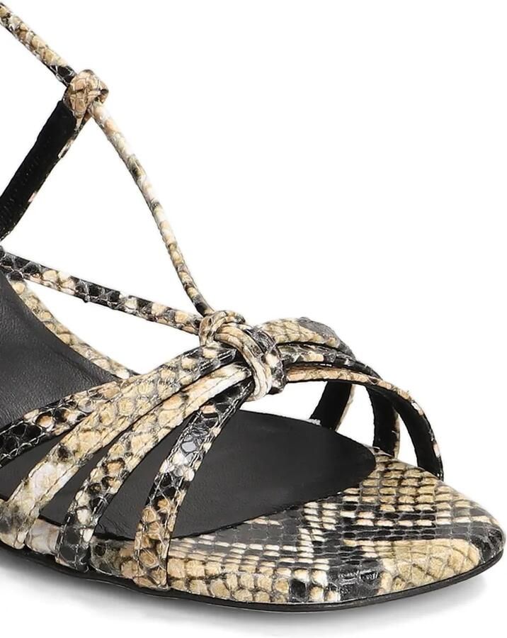 Julie Dee Sandalen met bandjes en pythonprint Beige - Foto 2