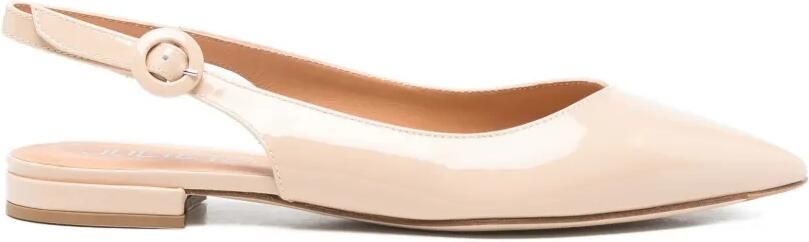 Julie Dee Slingback pumps met puntige neus Beige