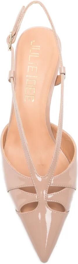 Julie Dee Slingback pumps met uitgesneden details Beige