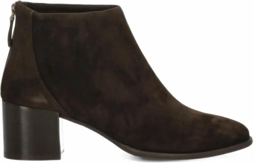 Julie Dee suede block-heel ankle boots Bruin