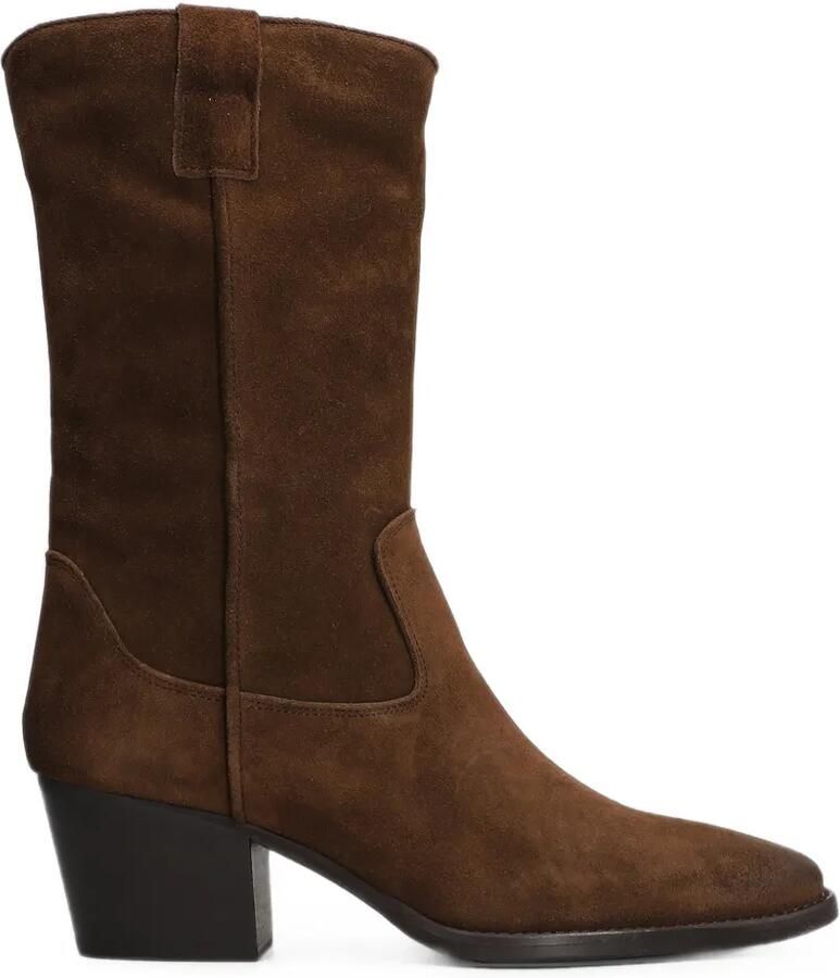 Julie Dee Suède cowboylaarzen Bruin