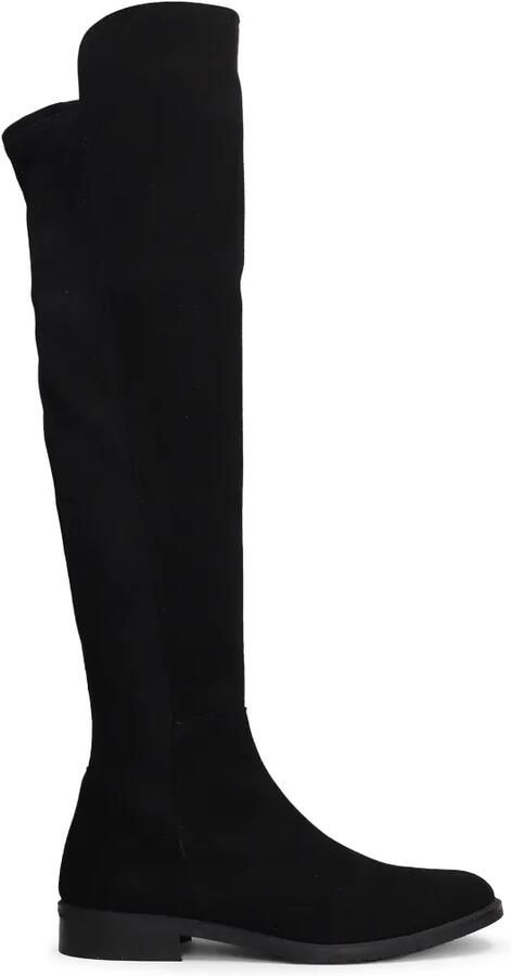 Julie Dee suede-finish over-the-knee boots Zwart