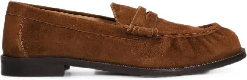 Julie Dee Suède loafers Bruin