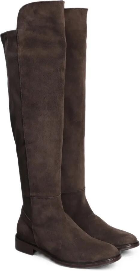 Julie Dee Suede overknee laarzen Bruin