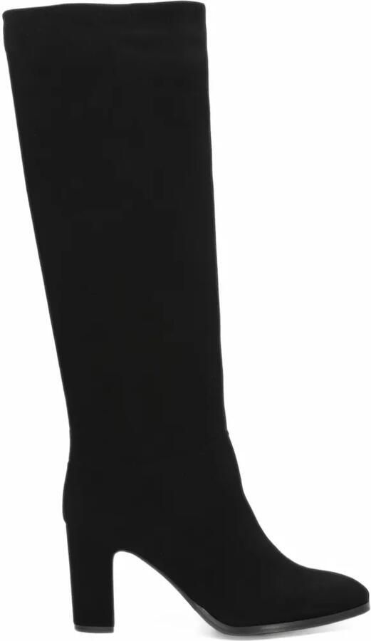 Julie Dee suede round-toe boots Zwart