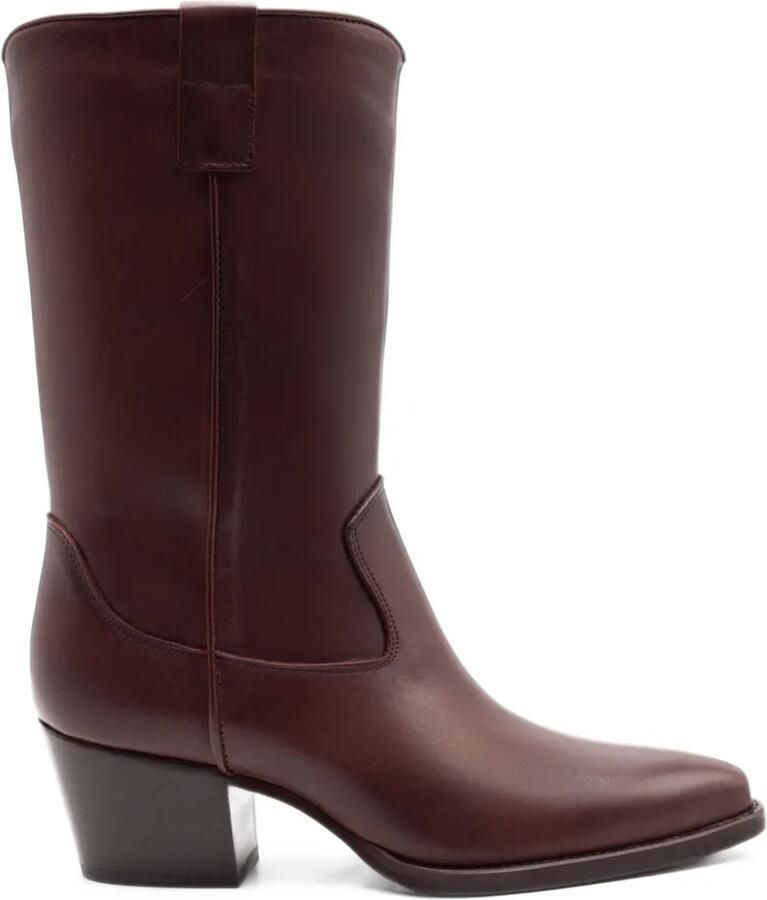 Julie Dee Texan-style leather boots Bruin