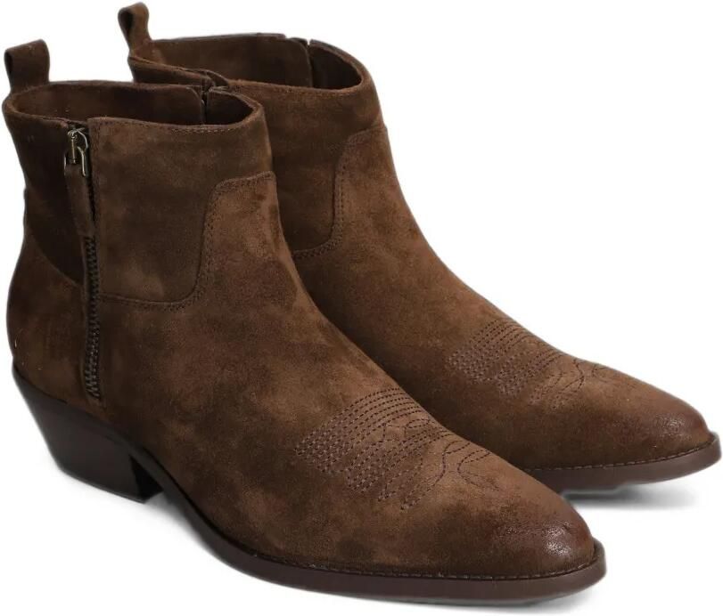 Julie Dee western-style embroidered ankle boots Bruin - Foto 4