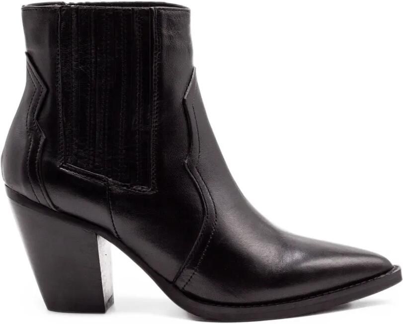 Julie Dee Western-style leather boots Zwart