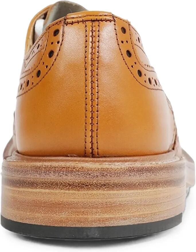 Junya Watanabe Leren derby schoenen met geperforeerde details Beige - Foto 2