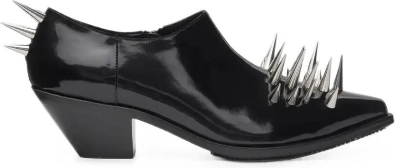 Junya Watanabe Leren schoenen met spikes Zwart