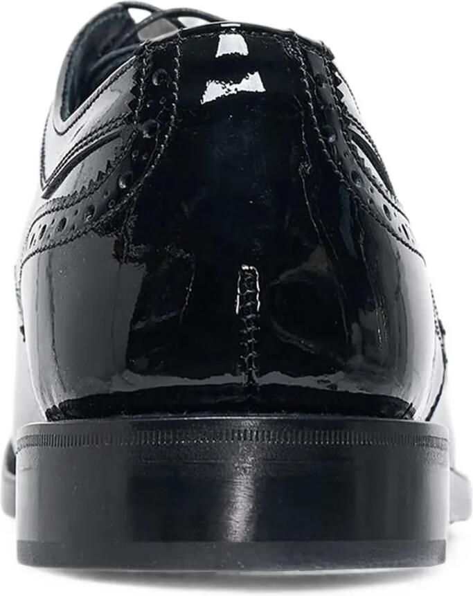 Junya Watanabe MAN x Tricker's lakleren derby schoenen met brogue-detail Zwart