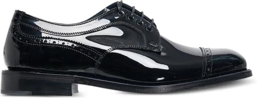 Junya Watanabe MAN x Tricker's lakleren derby schoenen met brogue-detail Zwart - Foto 3