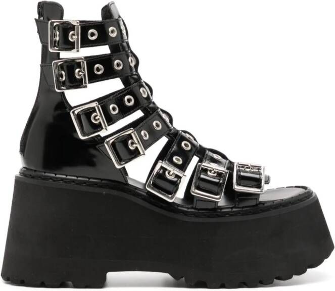 Junya Watanabe Sandalen met plateauzool Zwart