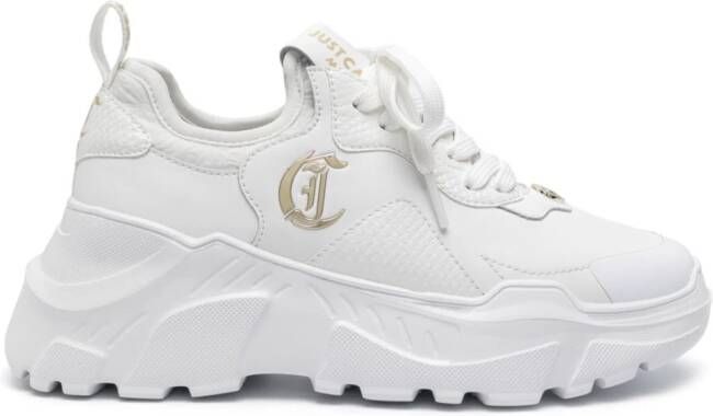 Just Cavalli Chunky sneakers met logoplakkaat Wit