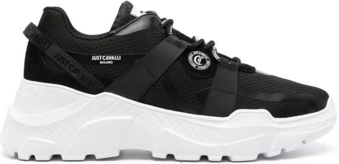 Just Cavalli Chunky sneakers met mesh Zwart