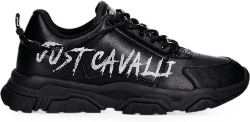 Just Cavalli Chunky sneakers met logoprint Zwart