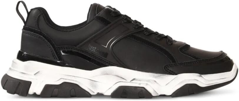 Just Cavalli chunky-sole panelled sneakers Zwart
