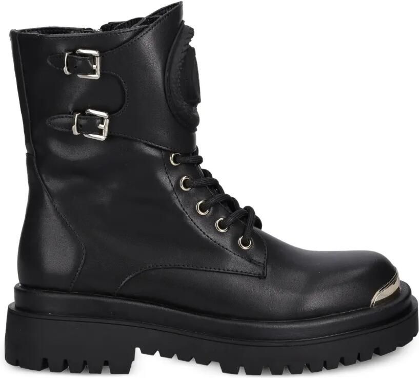 Just Cavalli Combat boots met gespdetail en veters Zwart