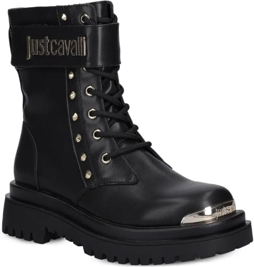 Just Cavalli Combat boots verfraaid met studs Zwart