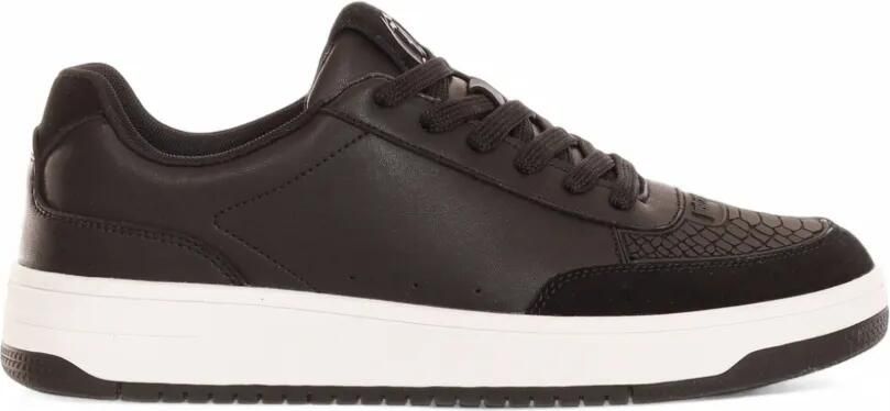 Just Cavalli crocodile-effect panelled sneakers Zwart