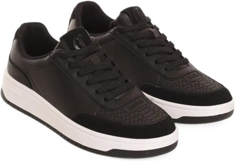 Just Cavalli crocodile-effect panelled sneakers Zwart - Foto 3