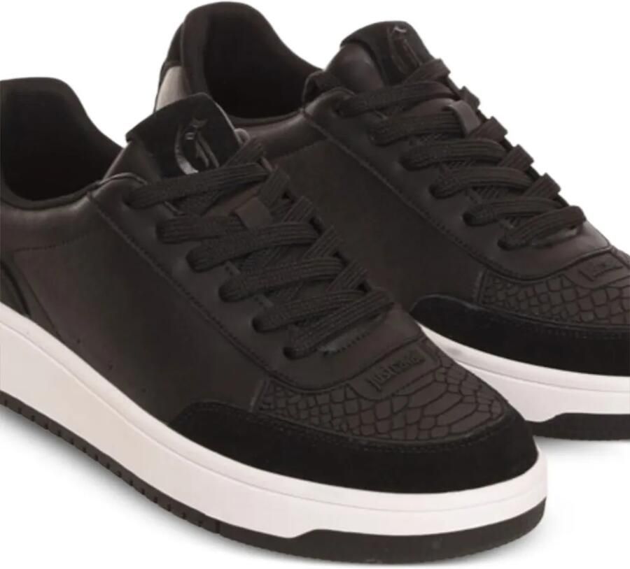 Just Cavalli crocodile-effect panelled sneakers Zwart - Foto 2